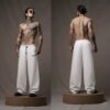 OFF-WHITE Lower Baggy-fit French cotton Unisex