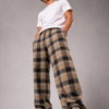 Leg Days Cozy Wide-Legs – Brown Check