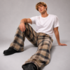 Leg Days Cozy Wide-Legs – Brown Check