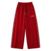 Crimson Riot baggy unisex Pants white pipine