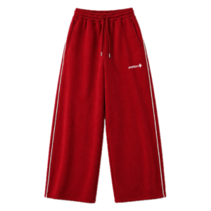 Crimson Riot baggy unisex Pants white pipine