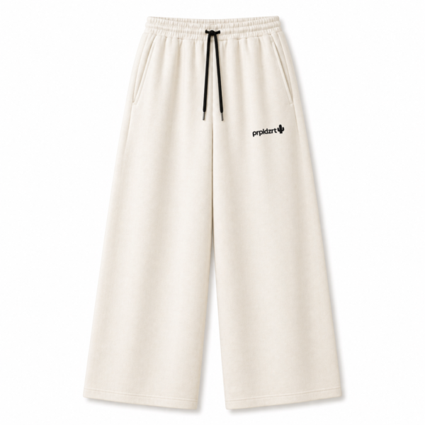 OFF-WHITE Lower Baggy-fit French cotton Unisex