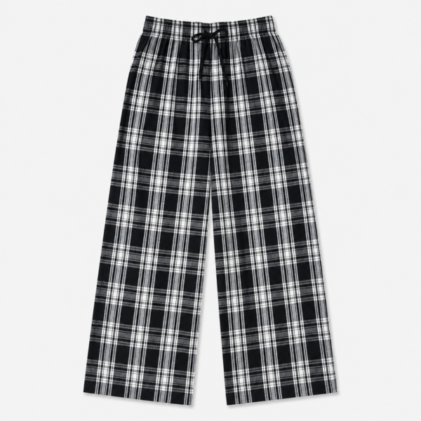 Unisex Baggy Classic Check Lower – Black/White