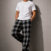 Unisex Baggy Classic Check Lower – Black/White